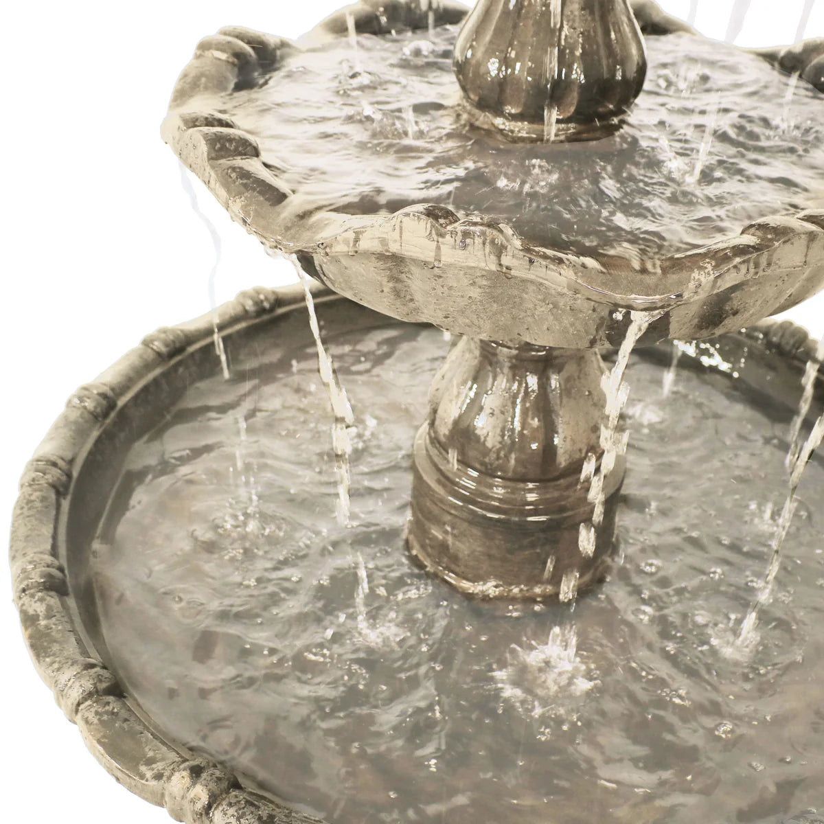 Sunnydaze 4-Tier Grand Courtyard Outdoor Water Fountain - 80"