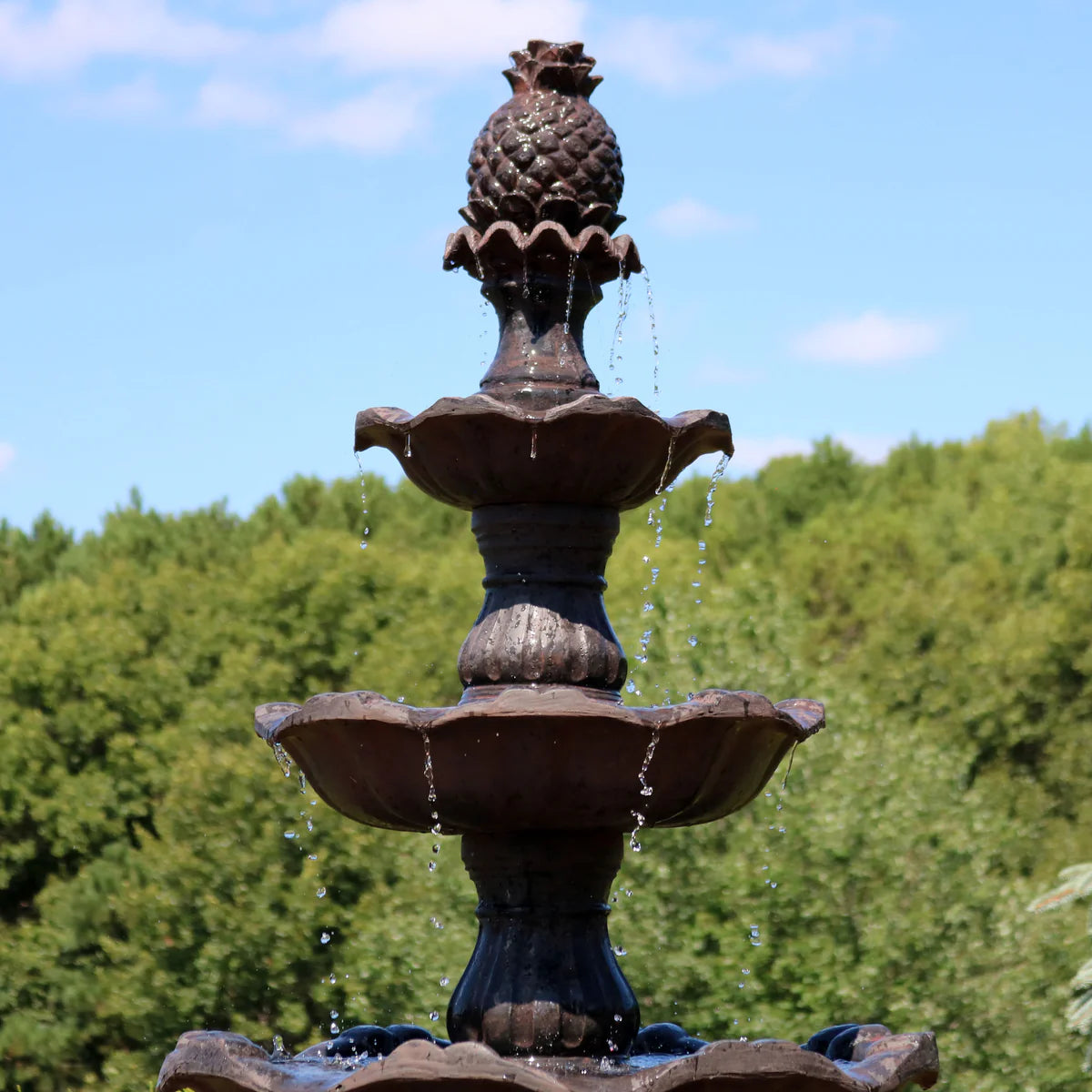 Sunnydaze 4-Tier Grand Courtyard Outdoor Water Fountain - 80"