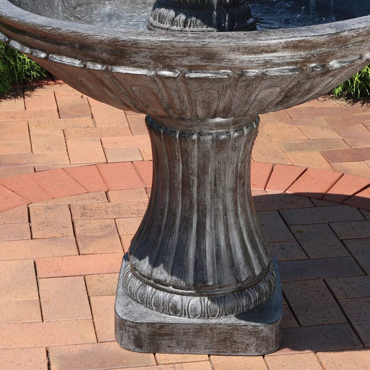 Sunnydaze Classic Designer 3-Tier Outdoor Water Fountain - 55" H - Dark Brown