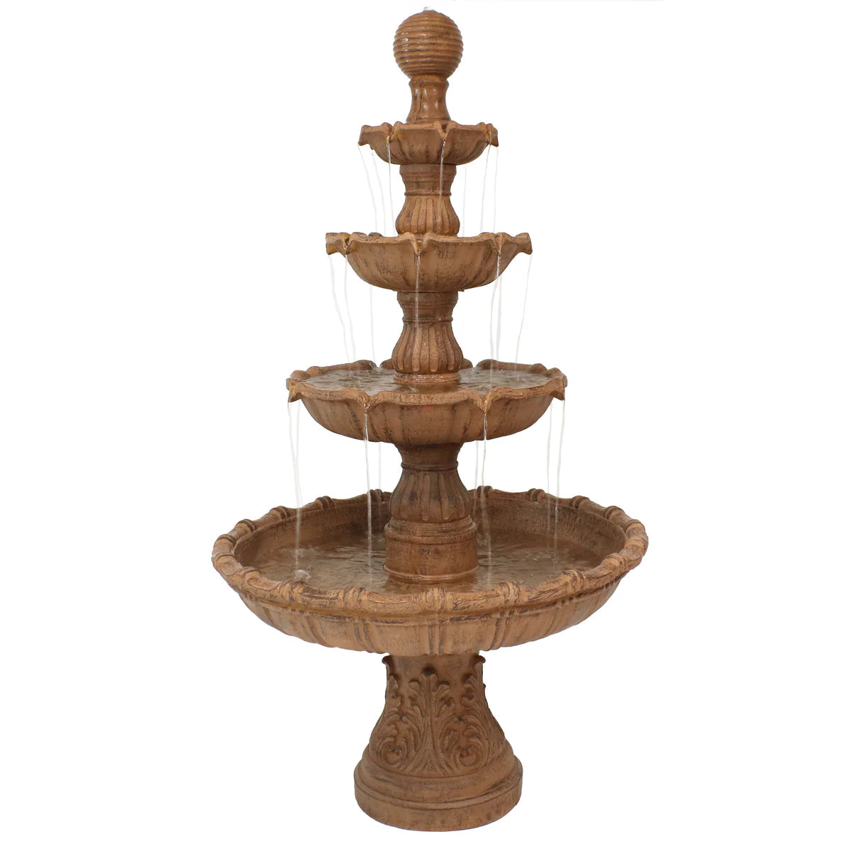 Sunnydaze Large Tiered Ball Outdoor Fountain - 80"