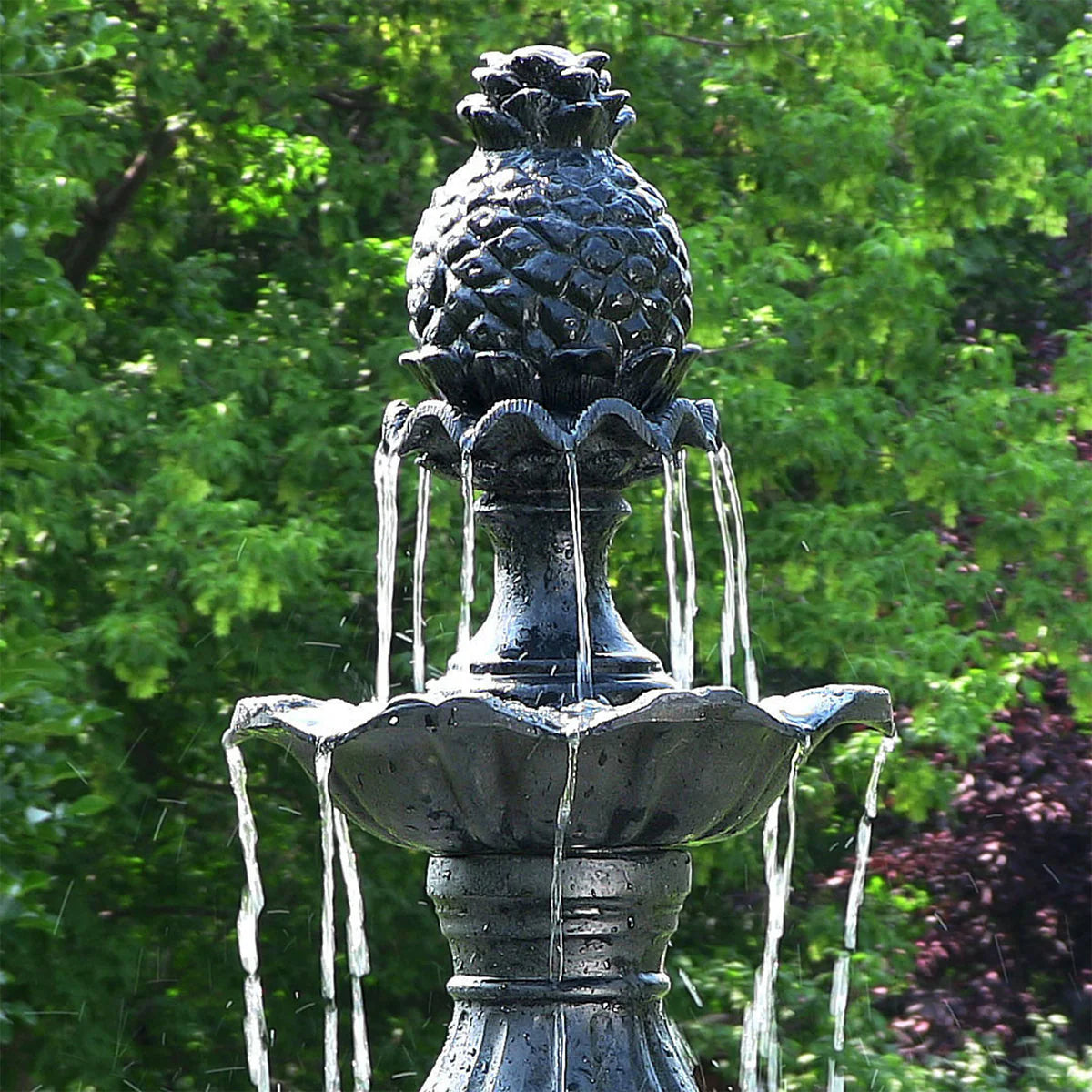 Sunnydaze 4-Tier Grand Courtyard Outdoor Water Fountain - 80"