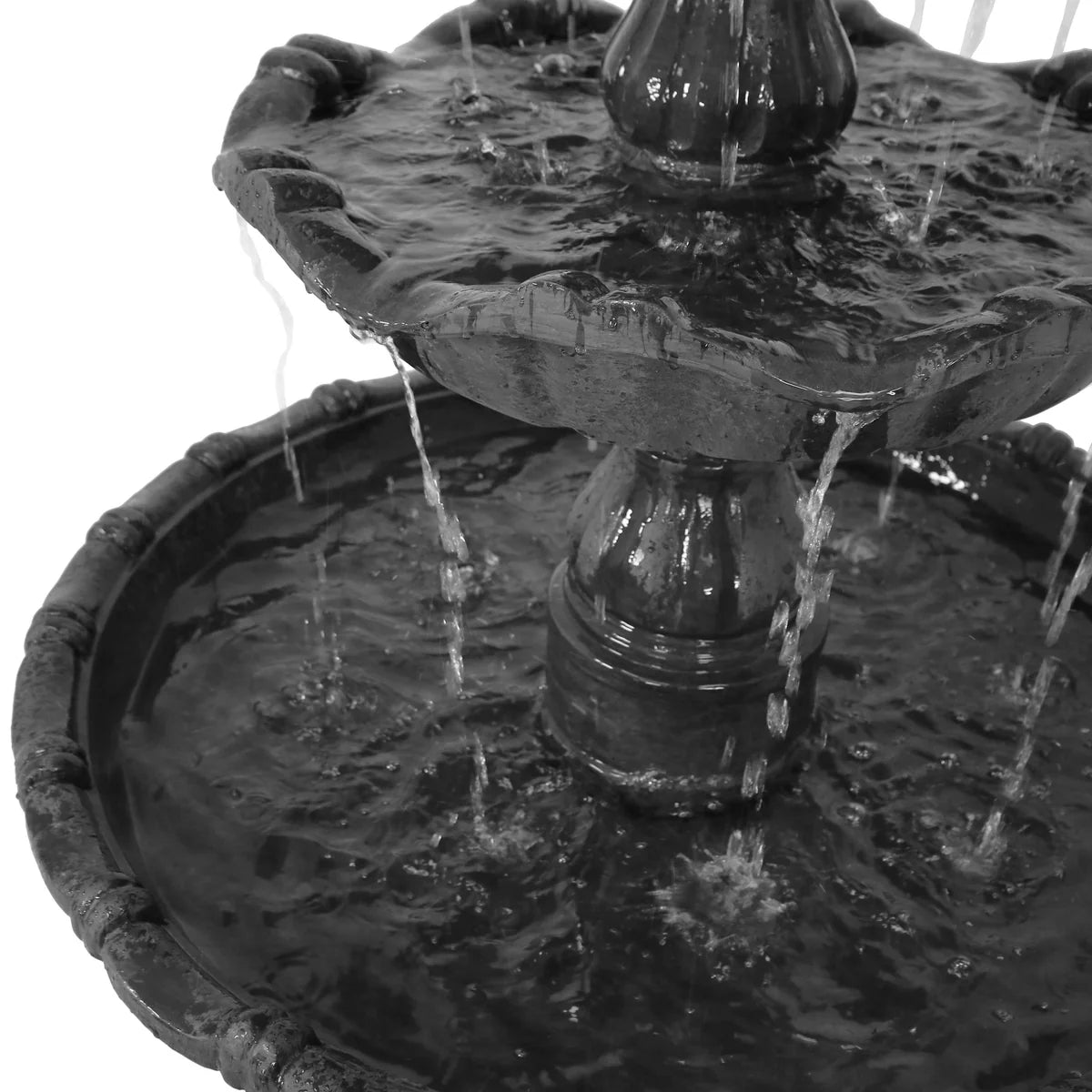 Sunnydaze 4-Tier Grand Courtyard Outdoor Water Fountain - 80"