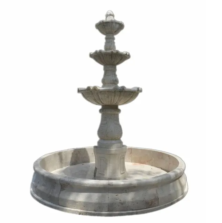 Roman Elegance Carved Stone Fountain by Nexus