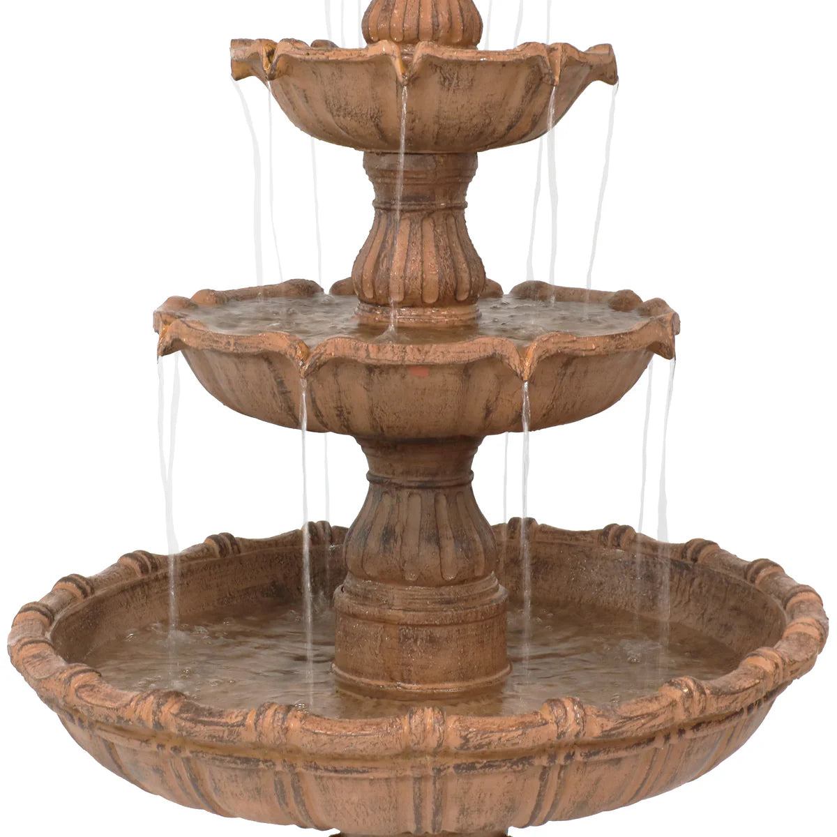 Sunnydaze Large Tiered Ball Outdoor Fountain - 80"